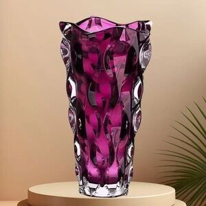 Crystal Glass Purple Thickened Vase Ornament